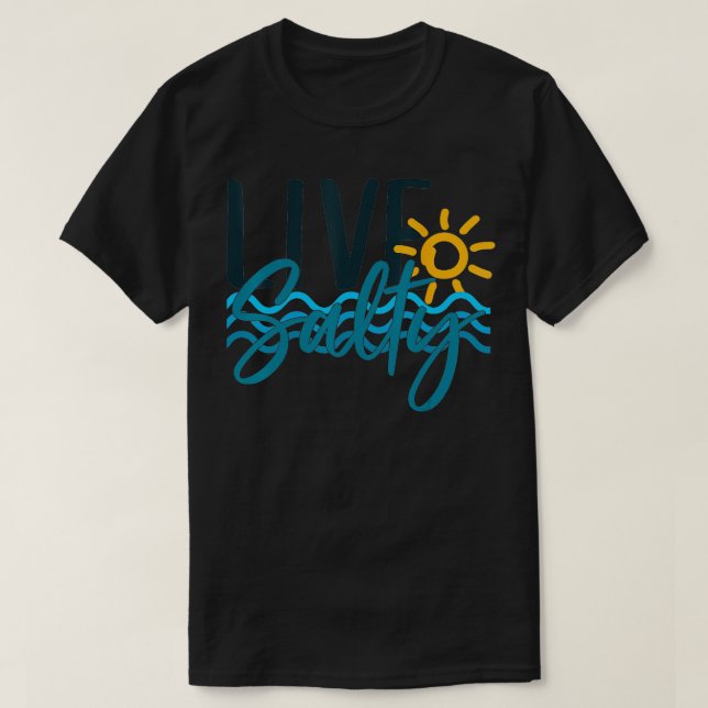 Camiseta Summer Beach Live Salor Humor Funny (Frente do Design)