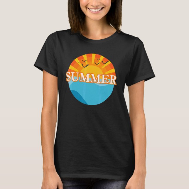 Camiseta Summer Beach Sunset (Frente)