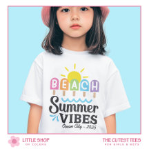 Summer Beach Vibes Meninas Personalizáveis