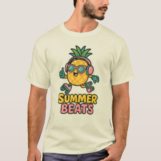 Camiseta Summer Beats – Cute Pineapple with Headphones