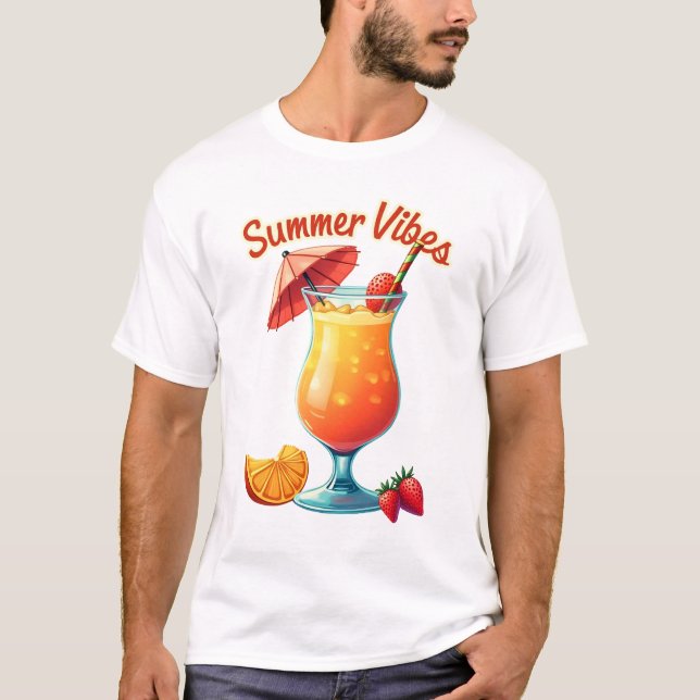Camiseta "Summer Bliss: Sol, Diversão e Aventura" Verão é (Frente)