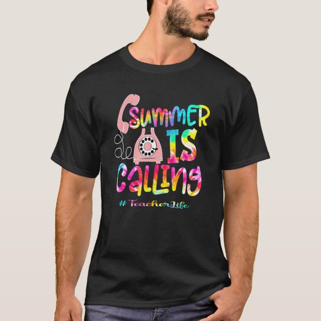 Camiseta Summer chama Teacher Life Phone Vacin Summ (Frente)