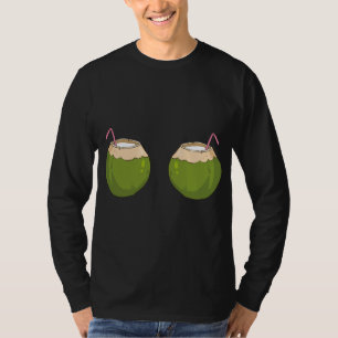 Camiseta Summer Coconut Bra Engraçado Coco