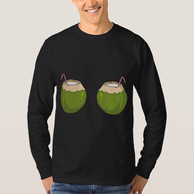 Camiseta Summer Coconut Bra Engraçado Coco (Frente)
