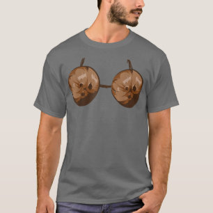 Camiseta Summer Coconut Bra Halloween Figurino Engraçado
