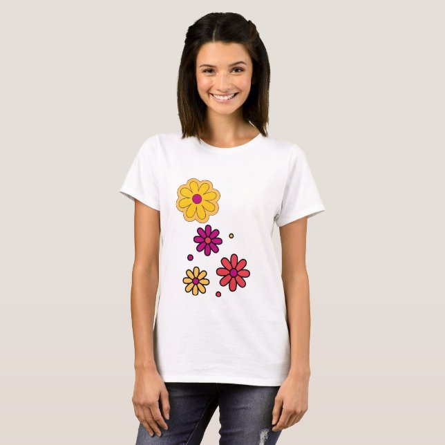 Camiseta Summer Daisy Floral Women (Frente Completa)