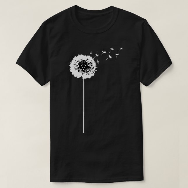 Camiseta Summer Dandelion Blowing Wind Seeds Graphic Art Il (Frente do Design)