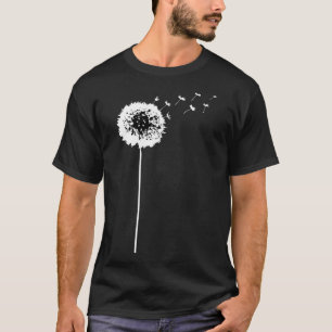Camiseta Summer Dandelion Blowing Wind Seeds Graphic Art Il