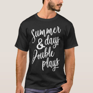 Camiseta Summer Days Double Plays Baseball Softball Mom Gif
