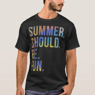 Camiseta Summer Deveria Ser Divertido Vintage Rainbow TieDy