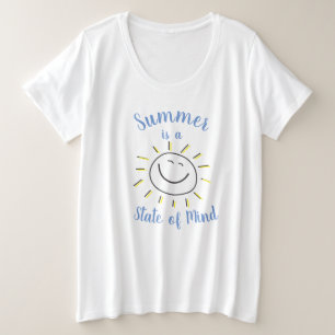 Camiseta Summer é um Estado de espírito Cotação Sunshine