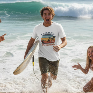 Camiseta Summer está chegando aos anos 70, árvore de palmei