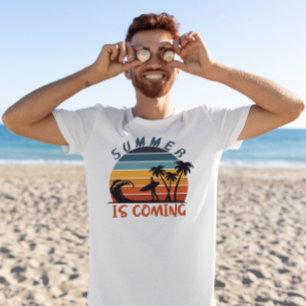 Camiseta Summer está chegando aos anos 70, árvore de palmei