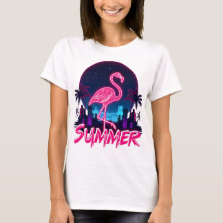 Camiseta Summer Flamingo neon Sommer