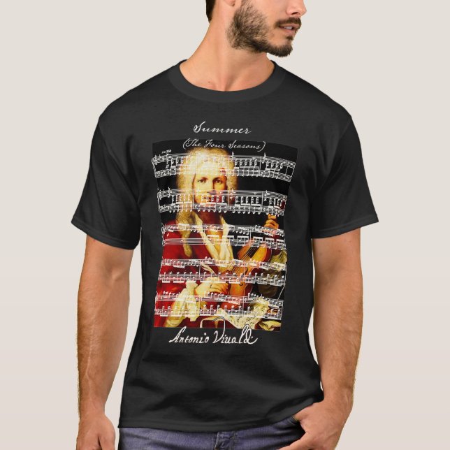 Camiseta Summer Four Vivaldi Seasons Assinatura de Retrato (Frente)