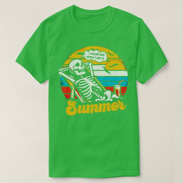 Camiseta Summer Funny Skeleton (Frente do Design)