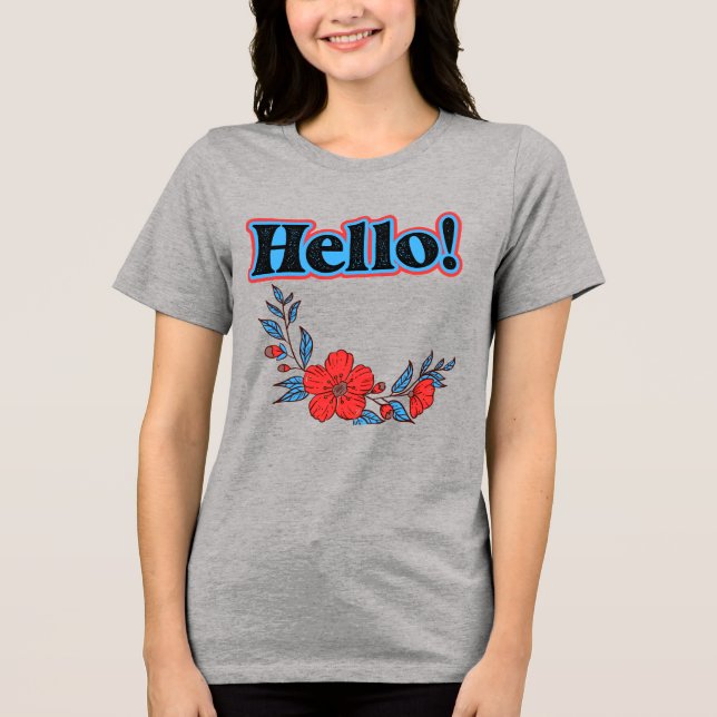 Camiseta Summer Hello Women's Flower (Frente)