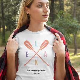 Camiseta Summer Lake Paddles em Pastel Matching Family Mãe