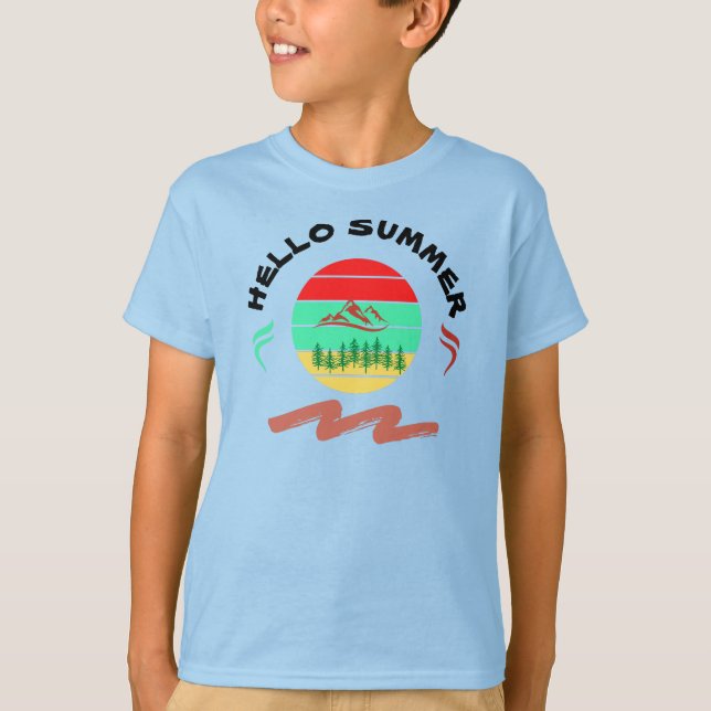 Camiseta Summer Light Blue Todler (Frente)