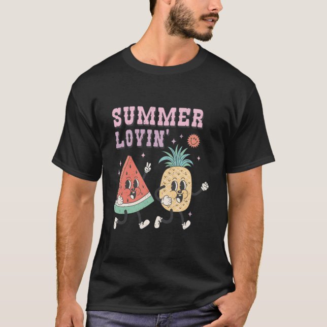 Camiseta Summer Loving Watermelon And Eapple Coon (Frente)