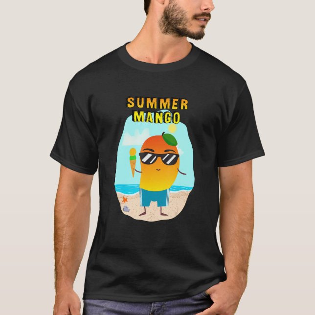 Camiseta Summer Mango Tropical Fruta Life Beach (Frente)