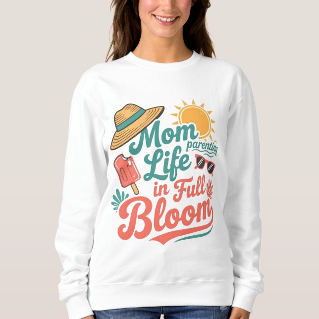Camiseta Summer mom life in full bloom  (Frente)