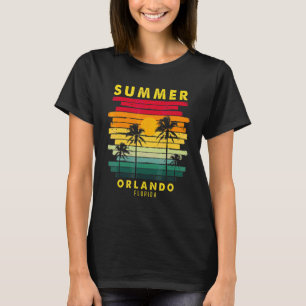 Camiseta Summer Orlando Florida Beach Sunset Retro