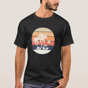 Camiseta Summer Palm Tree Tropical Beach Vintage Retro Styl
