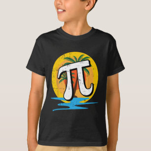Camiseta Summer Pi Day Retro Beach Math Símbolos Professor