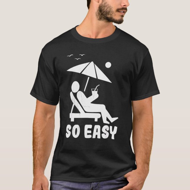 Camiseta Summer Relaxa Fácil Praia da Vaction Summer (Frente)