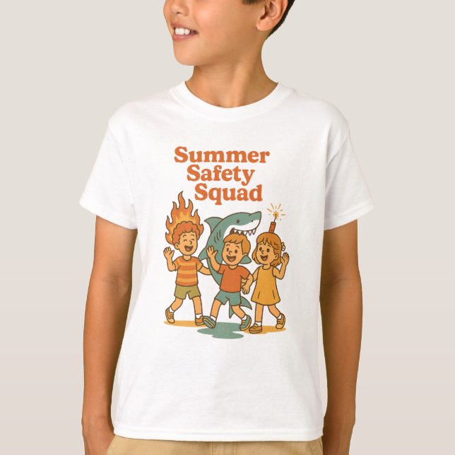 Camiseta Summer Safety Squad Funny (Frente)