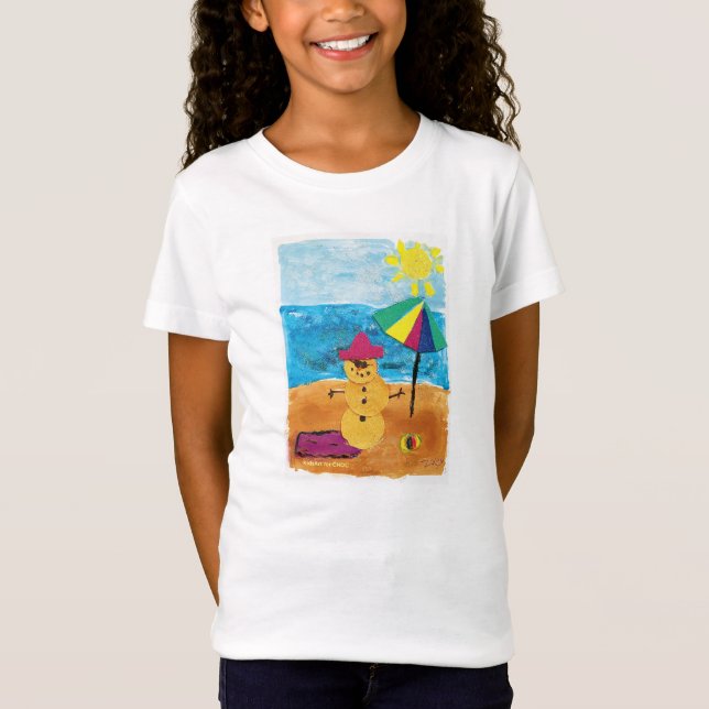 Camiseta Summer Snowman - Arte infantil para COC (Frente)