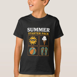 Camiseta Summer Starter Pack Sun Flip Flops Ll And Ice Crea