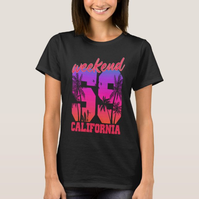 Camiseta Summer Sun Beach California EUA Retro (Frente)