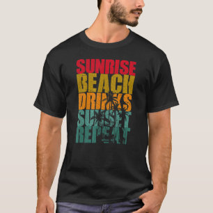 Camiseta Summer Sunrise Beach Bebe Sunset Repetir Praia 1