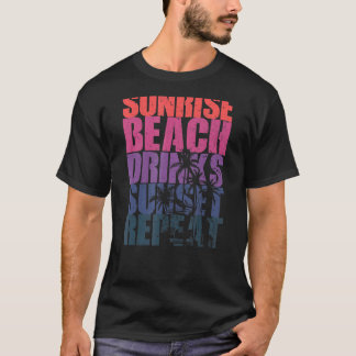 Camiseta Summer Sunrise Beach Bebe Sunset Repetir Praia 7