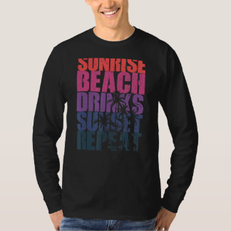 Camiseta Summer Sunrise Beach Bebe Sunset Repetir Praia 7