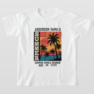 Camiseta Summer Sunset Beach Palm Tree Family Reunio