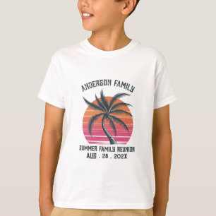 Camiseta Summer Sunset Beach Palm Tree Family Reunio T-Shir