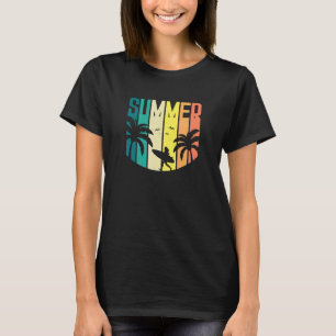 Camiseta Summer Surfer Girl Hawaii Vintage Surfing Surf Bea