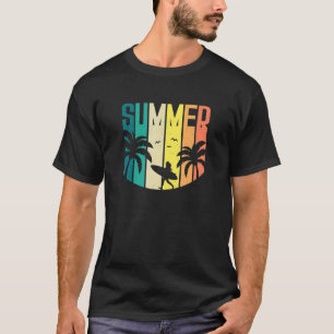 Camiseta Summer Surfer Girl Hawaii Vintage Surfing Surf Bea