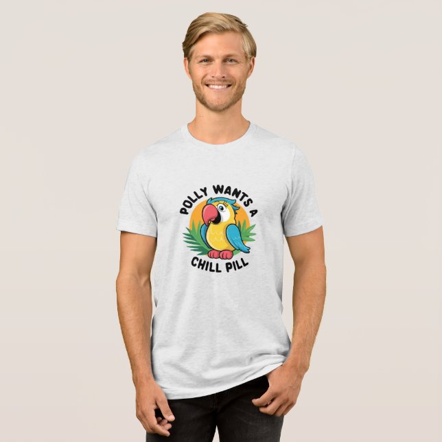 Camiseta Summer Tropical Parrot Design (Frente Completa)