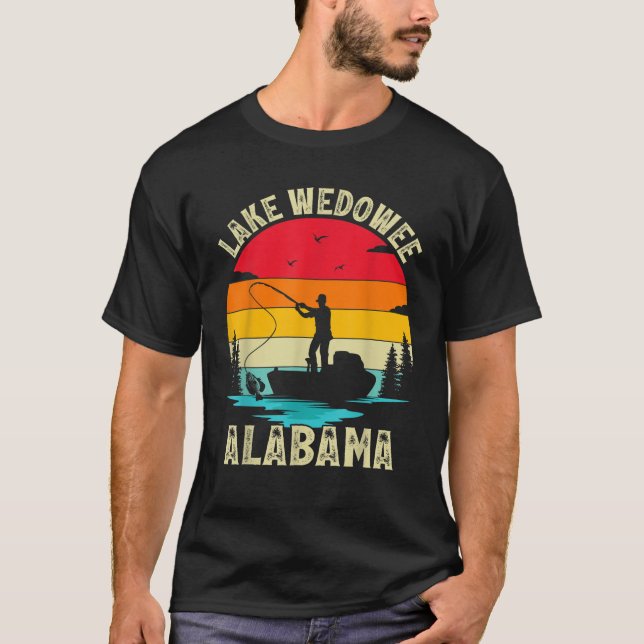 Camiseta Summer Vacation Fishing Vintage Retro Alabama Wedo (Frente)