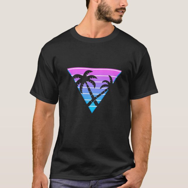 Camiseta Summer Vacsing Beach Sun Palm (Frente)