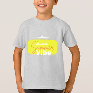 Camiseta Summer Vibe, cinza bonitinho