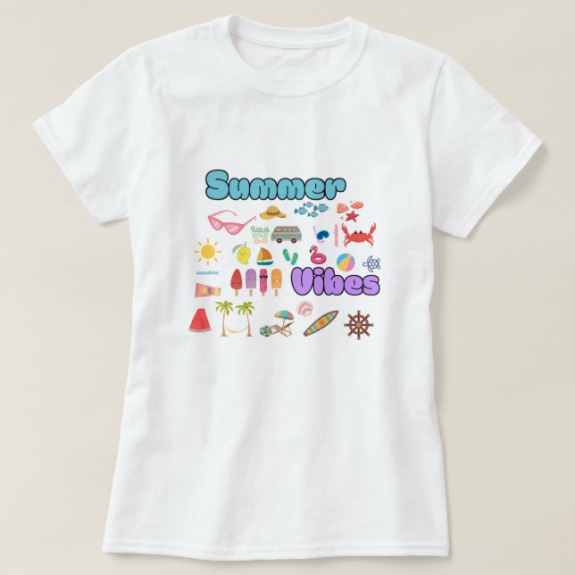 Camiseta Summer Vibes (Frente do Design)