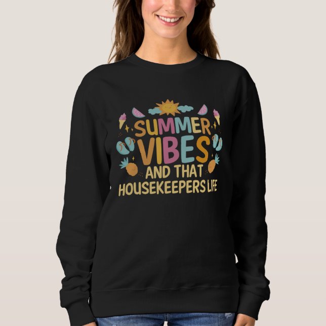 Camiseta Summer vibes and that Housekeepers life (Frente)