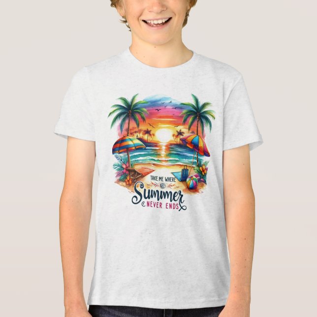 Camiseta Summer Vibes Brushaft Beach Sunset-34626 (Frente)
