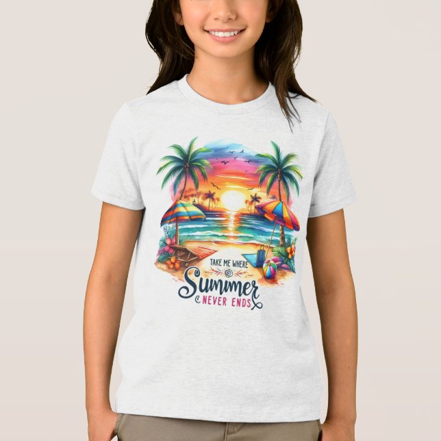 Camiseta Summer Vibes Brushaft Beach Sunset-34626 (Frente)