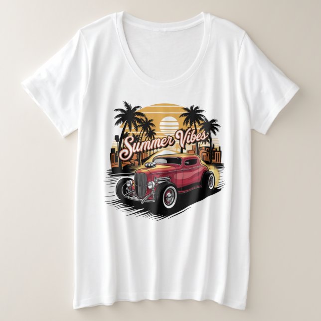 Camiseta Summer Vibes Classic Car (Frente do Design)